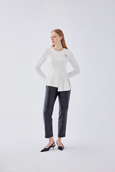 IDYL Brocade Detailled Blouse with Volants