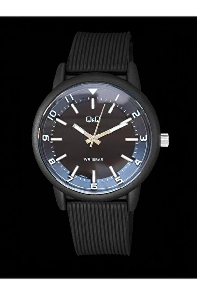 Q&Q Unisex Wristwatch – 10 Atm Water Resistant – Japanese Movement – 2 Years Warranty – Black