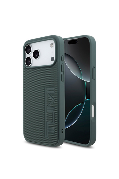TUMI iPhone 17 Pro Max leather case. Shockproof, durable phone case. iPhone 17 Pro Max case covered with velvet on the inside.
