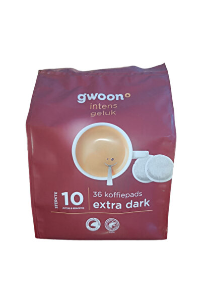 G’woon Dark 36 pods extra black roasted coffee no. 10