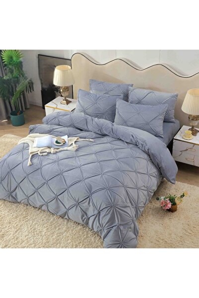 CHIRASO Velvet Pleated Linen, ELASTIC Sheet maximum 180x200cm, Duvet Cover 200x230, 2 Pillowcases