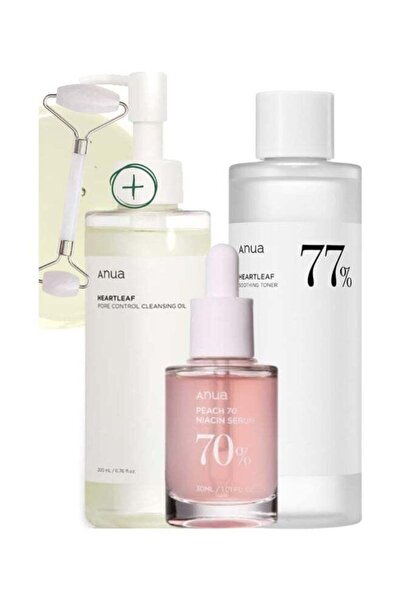 ANU مجموعة - (زيت تنظيف للتحكم في المسام - سيروم النياسيناميد وتونر مهدئ 77٪ ...