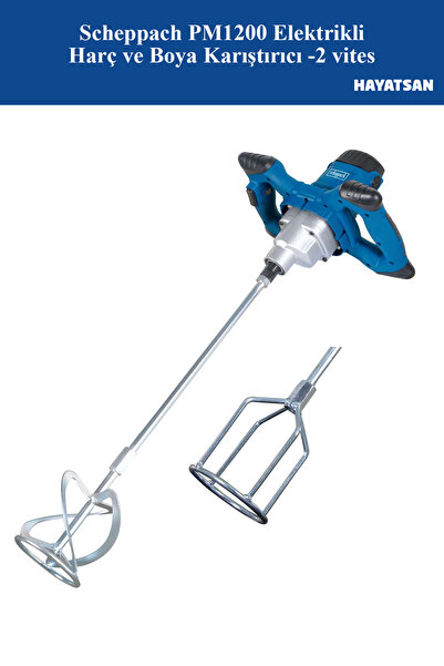 Scheppach PM1200 Elektrikli Boya ve Harç Karıştırıcı | 1200W, 2 Vites, Ödüllü...