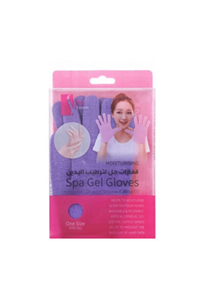 Spa System قفازات جل لترطيب اليدين - بنفسجي
