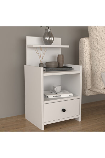 klubeconcept Modern Raflı Çekmeceli Komodin %100 MDF