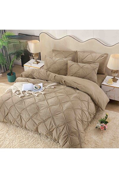 CHIRASO Velvet Pleated Linen, ELASTIC Sheet maximum 180x200cm, Duvet Cover 200x230, 2 Pillowcases