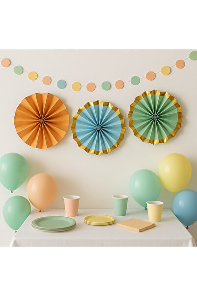 Partifabrik Набір прикрас для дня народження «Веер» 20 см, 3 шт.