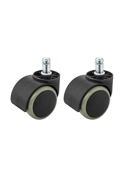 Lawazim BMB Splint Casters with Insert Rod - 2 Piece 2 Inch Black for Chairs,...