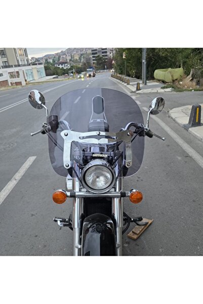 MOTOCAM Honda Shadow 750 Ön Cam 1999-2010 Model 45cm Füme Renkli 4mm APARATSI...