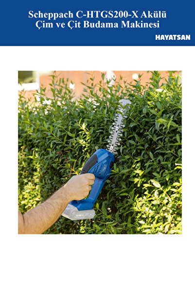 Scheppach C-HTGS200-X Akülü Çim ve Çit Budama Makinesi | 20V, Hafif, Taşınabilir-Ödüllü Alman