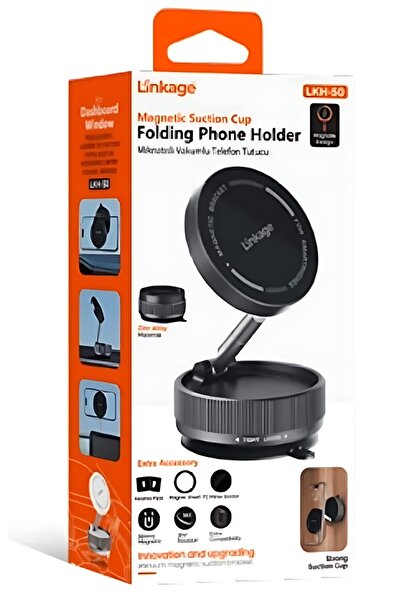 Linkage LKH-50 Magnetik 360° Ayarlanabilir Katlanabilir, Mıknatıslı Vakumlu T...