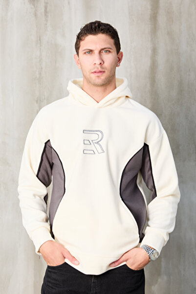 No Way Ανδρικό φούτερ με κουκούλα R με λεπτομέρειες από φλις