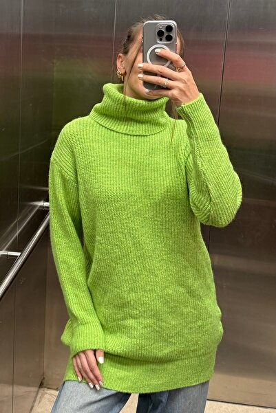Noi Belis Basic Turtleneck Oversize Knit Sweater Aw25Kz0036