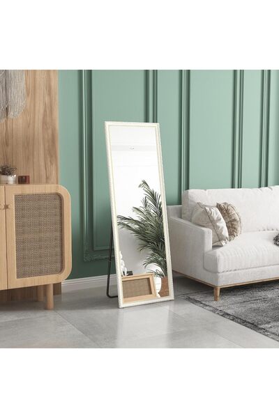 Crestj Full-Length Mirror 1.6m x 50cm, Wall and Floor Mirror, Aluminum Frame in Burly Wood