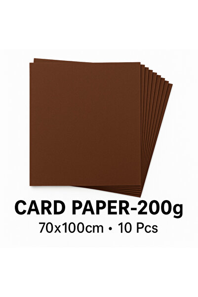 PHINDBOOKS ورق مقوى 70*100 سم - 200 جرام (بني) عبوة من 10 قطع