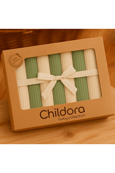 Childora مجموعة من 7 مناديل مبللة للفم للأطفال مصنوعة من القطن بنسبة 100% مقا...