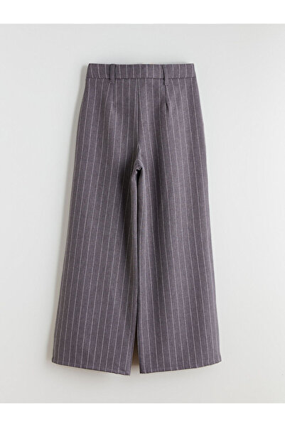 LC Waikiki Gray Wideleg Pleated Girl's Trousers