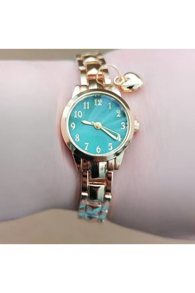 QUARTZ Lüks Kadın Kol Saati, Kalpli Saat, Kadın Saati, Gold Saat