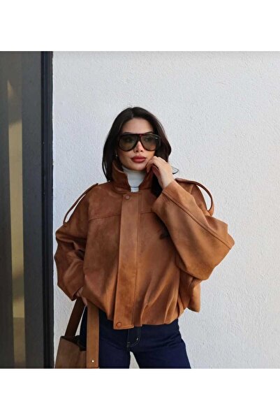 MODA DURAĞI Бомбер яке от велур