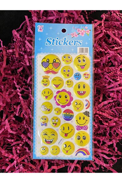 CRAFTBOXTR ملصقات/علامات بوجوه مبتسمة