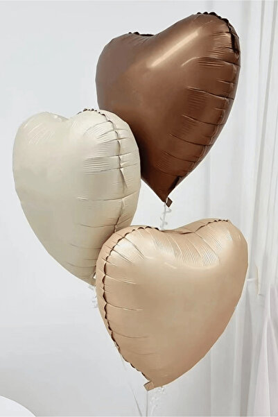 Bunloon Cream Color Heart Foil Balloon 18 Inch – Elegant Party and Special Occasion Balloon