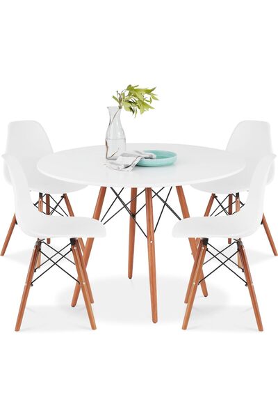 Crestj Best Choice Products 5-Piece Modern Dining Set - Table and Chairs