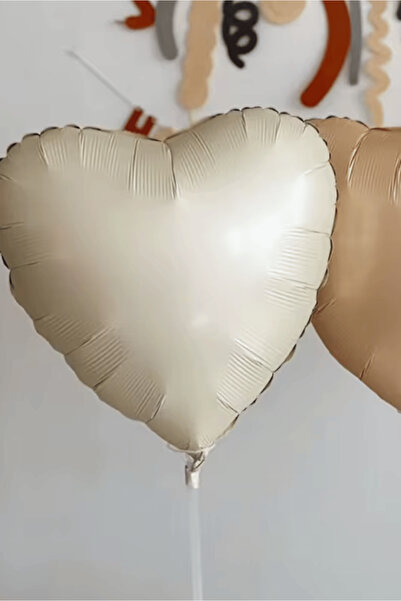 Bunloon Cream Color Heart Foil Balloon 18 Inch – Elegant Party and Special Occasion Balloon