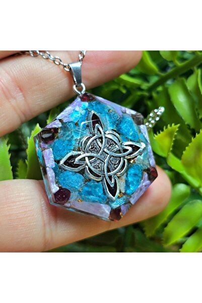 Singincraft Kuzey Yıldızı - Triquetra Orgonit Kolye - Paslanmaz Çelik Zincir (EL YAPIMI TASARIM ÜRÜNLER)