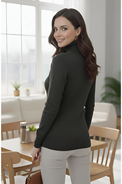 meday Clothing Kardelen Series Lycra Turtleneck Knit Sweater