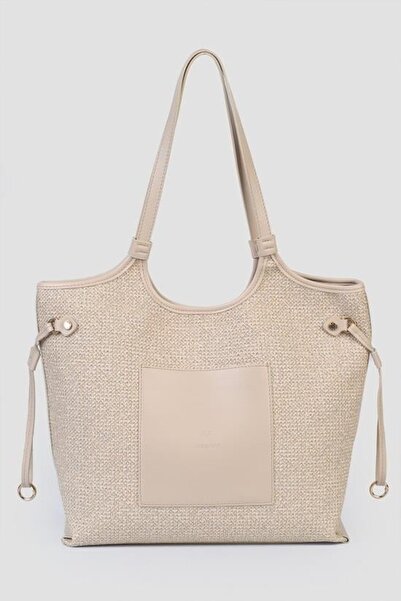 Jacquline Beige Women's Hand and Shoulder Bag M611