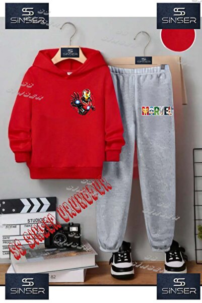 SS SİNSER Set de trening cu hanorac imprimat pentru copii, unisex, cu textul ...