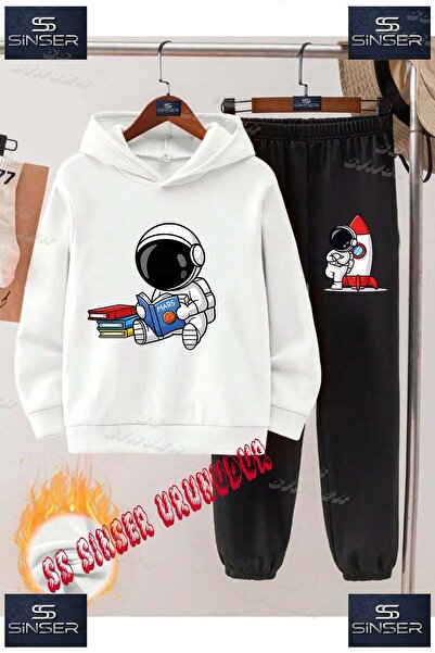 SS SİNSER Set de trening cu hanorac imprimat pentru copii, unisex, cu textul ...