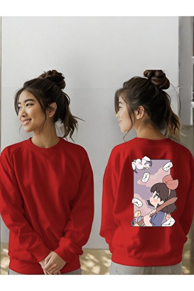 ArtYus Tricou unisex cu mânecă lungă Anime Girl Transfer cu imprimeu guler ro...