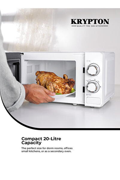 KRYPTON 20L Digital Microwave Oven – Compact Design, Timer Control, Even Heating, Ideal for Daily Use