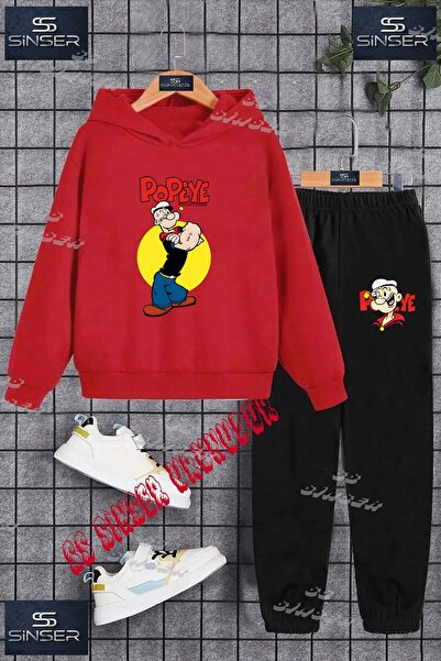 SS SİNSER Детски унисекс "TEMEL REIS KOLLAR BAGLI" спортен екип с качулка и п...