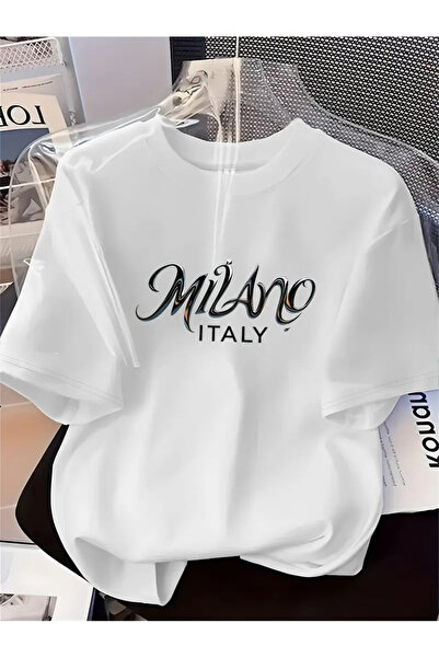 İnazuma Outdoors تي شيرت أبيض بأكمام قصيرة وياقة دائرية مطبوعة من القطن للجنس...