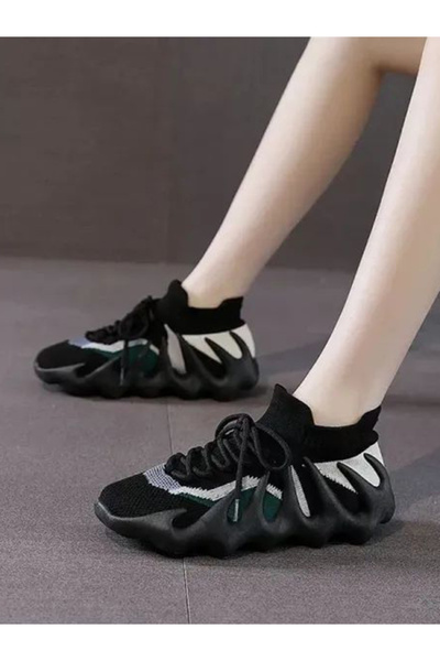 dorbe Women's Lightweight Black Mesh Sneakers