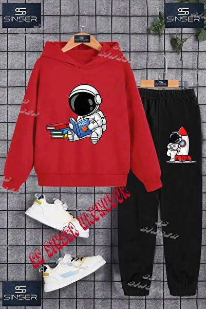 SS SİNSER Children's Unisex Printed Hooded Sweatshirt and Sweatpants Set with...