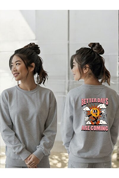ArtYus Tricou unisex cu mânecă lungă Better Days Coming Transfer cu imprimeu ...