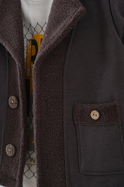 Mini Baray Baby Boy Cashmere Coat 3-Piece Set (9-12-18 Months)