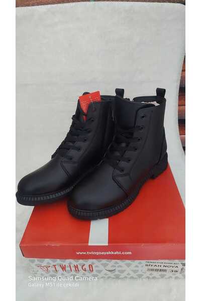 BLACK UNISEX KISA BAĞCIKLI VE FERMUARLI BOT