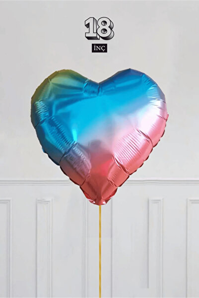 Bunloon Gökkuşağı Kalp Folyo Balon Doğum Günü Parti ve Kutlama Süsü