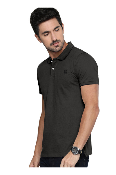 LAUREN SMITH Men’s Cotton Rich Polo T-shirt in Solid Colour