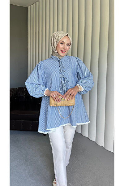 ensade Gofre Sleeve Elasticated Casual Stylish Tunic