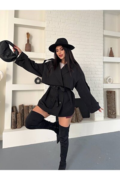 Ekim Store Dizüstü Düğmeli Bağlamalı Trenç