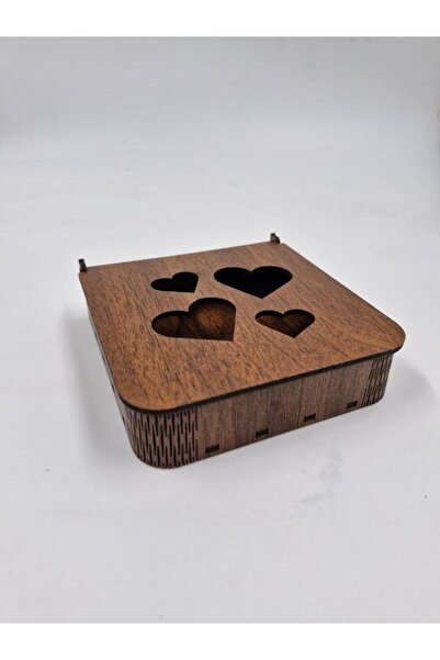 NETWORK ART Wooden Decorative Box 12 cm X 12 cm X 3 cm No1