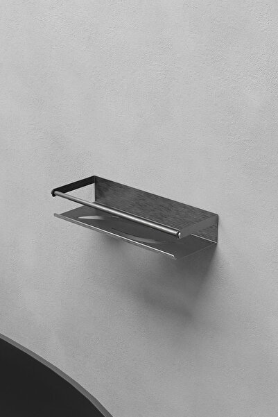Zift Unique Ömür Boyu Paslanmaz Çelik Yapışkanlı Banyo Rafı ,Modern Duş Rafı & Şampuanlık-Silikon Yapıştırıcı