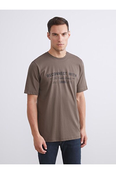 LC Waikiki Ανδρικό μπλουζάκι LCWAIKIKI Classic Crew Neck με στάμπα χτενισμένο...