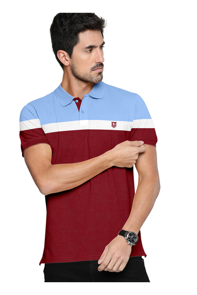 LAUREN SMITH Men’s Cotton Rich Polo T-shirt in Stripes