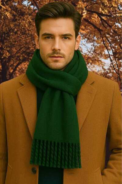 Uniquetrenders Men's Soft Textured Tasseled Winter Boucle Scarf Shawl
